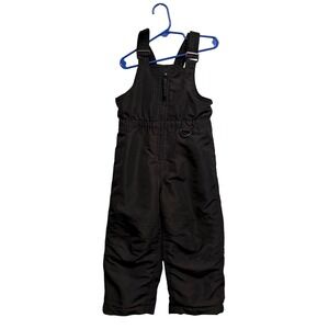 Wonder Girls Black Insulated Snow Bibs Winter Overalls‎ Toddler Size 3T RN 42000